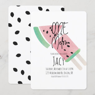 Invitation Graines de confettis de pastèque à l'aquarelle min