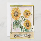 Invitation Graines de tournesol / faire-part (Devant)