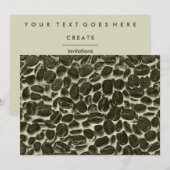 Invitation grains de café (Devant / Derrière)