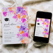 Invitation Graissage romantique pastel violet orangé