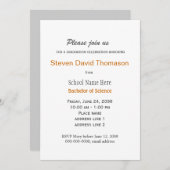 Invitation Graissage simple, gris et blanc (Devant / Derrière)