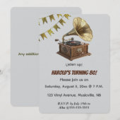 Invitation Gramophone et Guirlande Modifiables (Devant / Derrière)