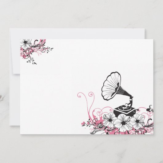 Invitation gramophone vintage (Devant)
