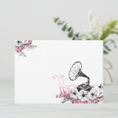 Invitation gramophone vintage (Debout devant)