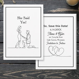Invitation Grand amour. Grand jour. Réservez la date. Bordure