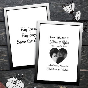 Invitation Grand amour. Grand jour. Réservez la date. Bordure