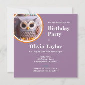 INVITATION GRAND BÂTIMENT OWL THEMED BANTHDAY CAKE (Dos)