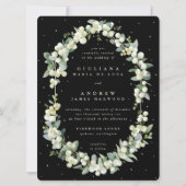 Invitation Grand Black Snowberry + Mariage Eucalyptus (Devant)