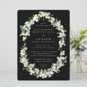 Invitation Grand Black Snowberry + Mariage Eucalyptus (Debout devant)