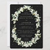 Invitation Grand Black Snowberry + Mariage Eucalyptus (Devant)