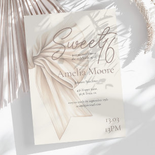 Invitation Grand Bow Boho Beige Sweet 16