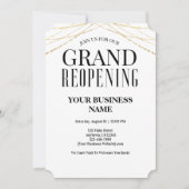 Invitation Grand business réouverture Faux Gold (Devant)