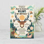 Invitation grand Camo sauvage Oh Deer Chasse de canard 1er an (Debout devant)