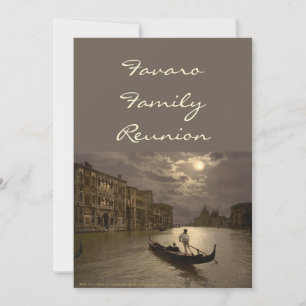 Invitation Grand Canal de Moonlight II, Venise, Italie