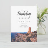 Invitation Grand Canyon Arizona Anniversaire Weekend Invitati (Debout devant)