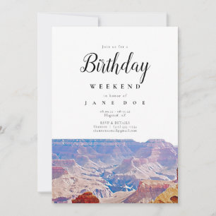 Invitation Grand Canyon Arizona Anniversaire Weekend Invitati