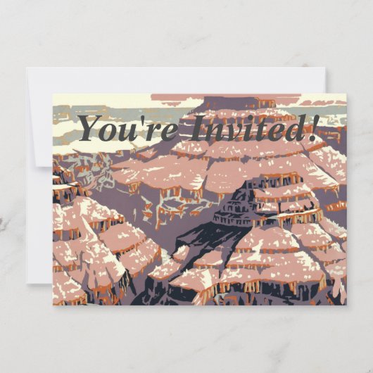 Invitation Grand Canyon Western Graphic Art American (Devant)