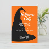 Invitation Grand Casquette noir d'Halloween (Debout devant)