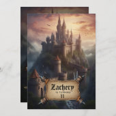 Invitation *~* Grand Château Imaginaire médiéval AP88 Anniver (Devant / Derrière)