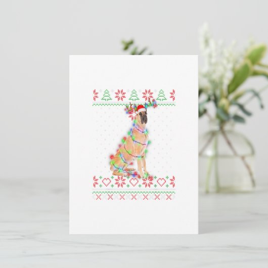 Invitation Grand Chien Dane Doux laid Chien de Noël Chien Chi (Debout devant)
