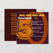 Invitation Grand cinquantième or F001 de Bourgogne (Devant / Derrière)