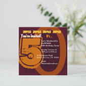 Invitation Grand cinquantième or F001 de Bourgogne (Debout devant)