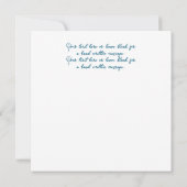 Invitation Grand Coeur Diamant, Monogramme Or, Nom Du Script (Dos)