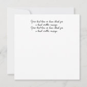 Invitation Grand Cœur Diamant, Monogramme Or, Nom en Script (Dos)