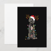 Invitation Grand Dane Christmas Tree Lumières Amoureux des ch (Devant / Derrière)