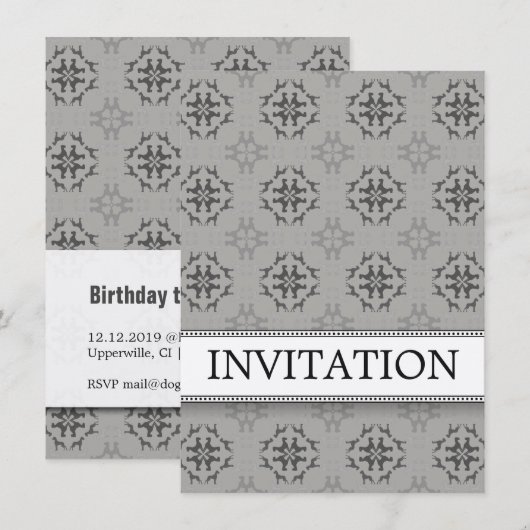 Invitation Grand Danois (Devant / Derrière)