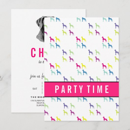 Invitation Grand Danois (Devant / Derrière)