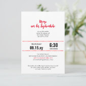 Invitation Grand Danois Baby Shower noir rouge (Debout devant)
