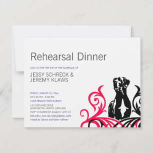 Invitation Grand Danois répétition rose