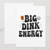 Invitation Grand Énergie de Dink Drôle de Champion de Dinking (Devant / Derrière)