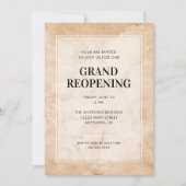 Invitation Grand événement de réouverture Arrière - plan élég (Devant)