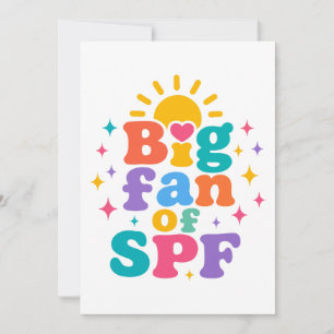 Invitation Grand fan de protection solaire SPF pour l'été