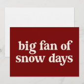 Invitation Grand Fan des Journées de Neige Drôles de Professe (Devant / Derrière)