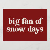 Invitation Grand Fan des Journées de Neige Drôles de Professe (Devant)