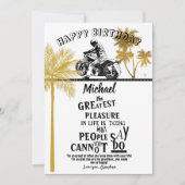 Invitation Grand-fils Joyeux Anniversaire Motorcycle Fière (Devant)