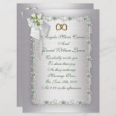 Invitation grand format blanc et élégant (Devant / Derrière)