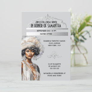 Invitation Grand Gatsby afro-américain des années 20