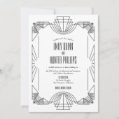 Invitation Grand Gatsby Art déco des années 1920 (Devant)
