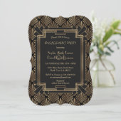 Invitation Grand Gatsby de luxe Roaring 20's (Debout devant)