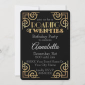 Invitation Grand Gatsby des années 20 (Devant)