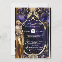 Grand Gatsby or violet 1920's rétro thème