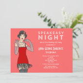 Invitation Grand Gatsby Roaring 20's Birthday Party (Debout devant)