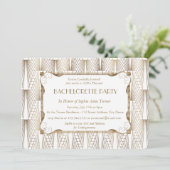 Invitation Grand Gatsby White Bachelorette Party des années 2 (Debout devant)