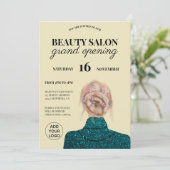 Invitation Grand inauguration du salon de parties scintillant (Debout devant)