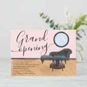 Invitation Grand inauguration d'un salon de beauté d'illustra (Debout devant)