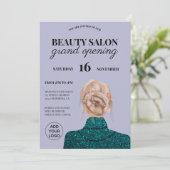 Invitation Grand inauguration d'un salon de parties scintilla (Debout devant)